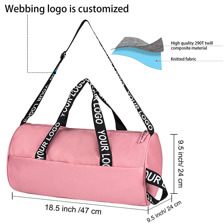 Custom Large Fitness Travel Duffle Bag Waterproof Polyester Mens Sports Gym Duffel Bag