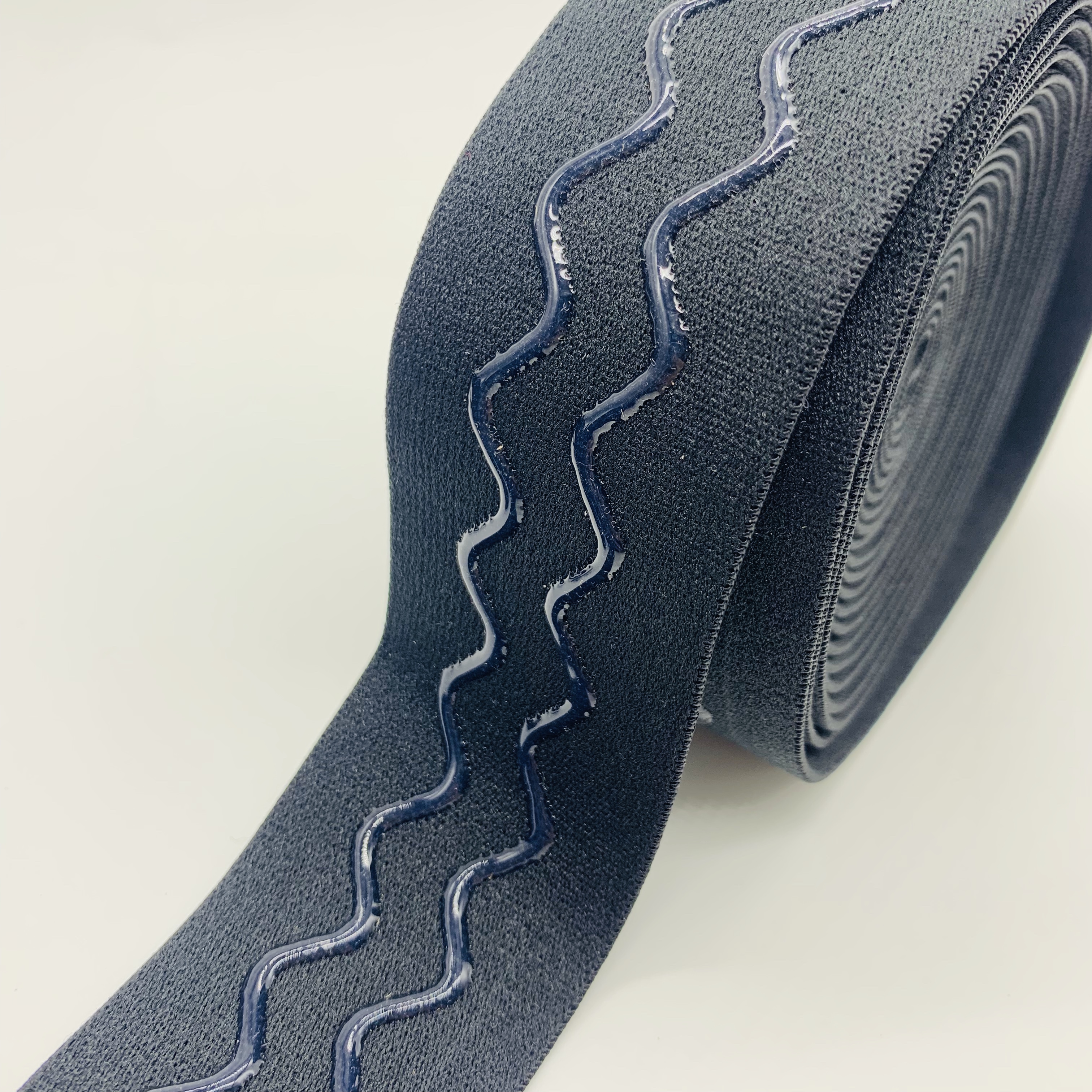 Custom Waterproof Eco-Friendly Nylon Coated Anti Slip Band Silicone Elastic Gripper Webbing Tape for Swimming Cloth