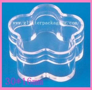 China 5g Flower Quincunx plastic empty clear jar nail art tool cosmetics container on sale
