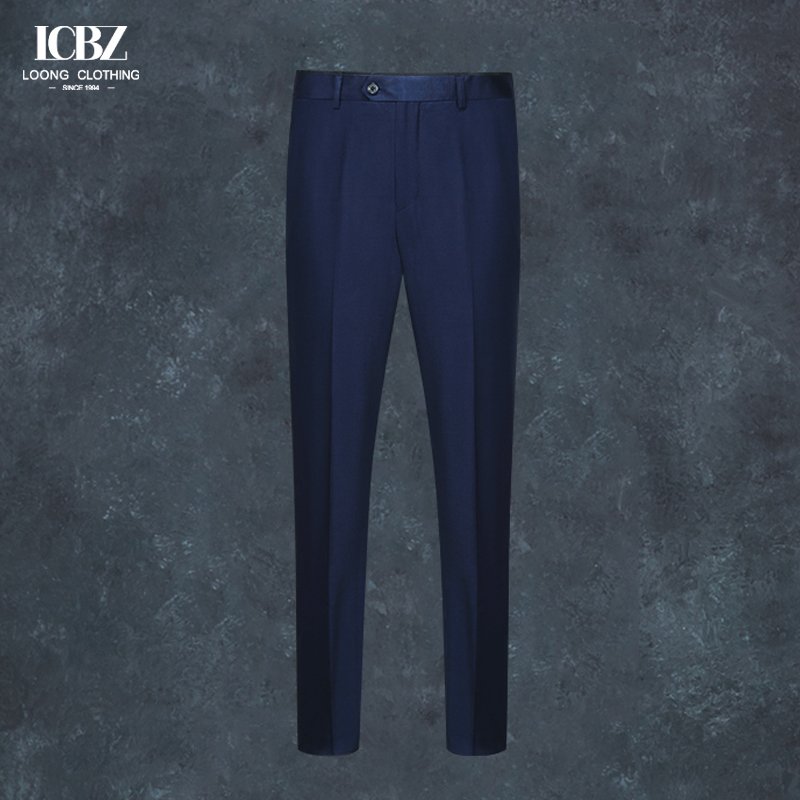 100% Wool Men's Pants Business Black Suit Pants Slim Casual Straight Dress Pants Trousers