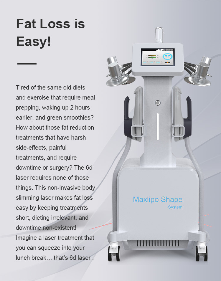 800W-3500W Fat Melting Device 6D laser Muscle Building Machine