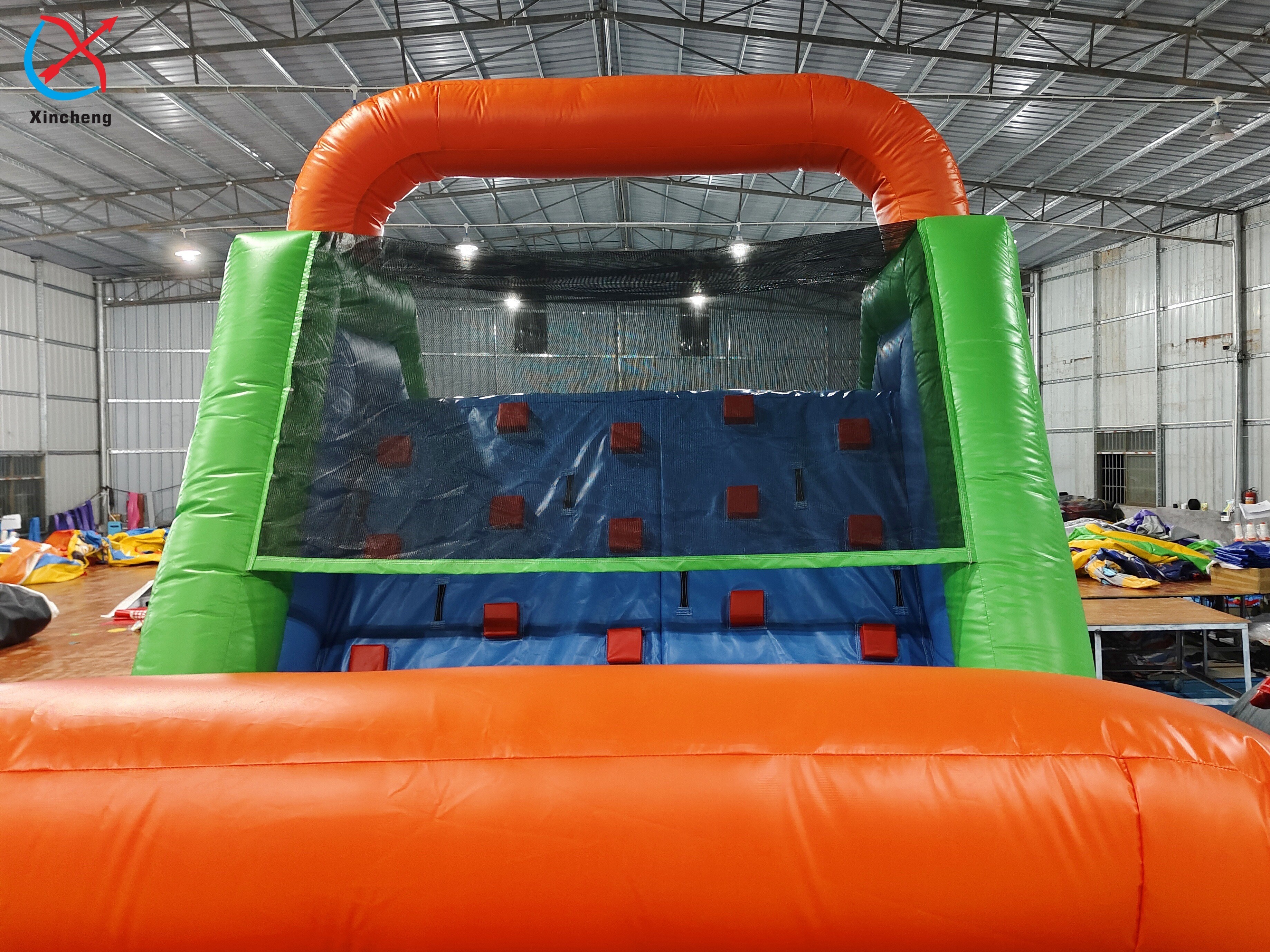 Customized Long Size Inflatable Obstacle Course Inflatable Interactive Funny Game