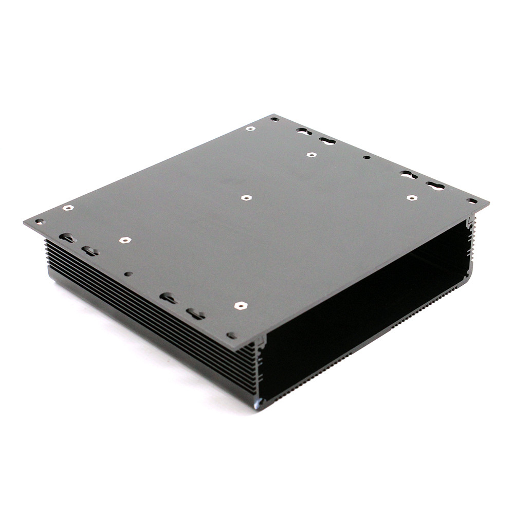AL6063-T5 Aluminum Profile Enclosure Box With Upper Cover Practical Anodizing Black