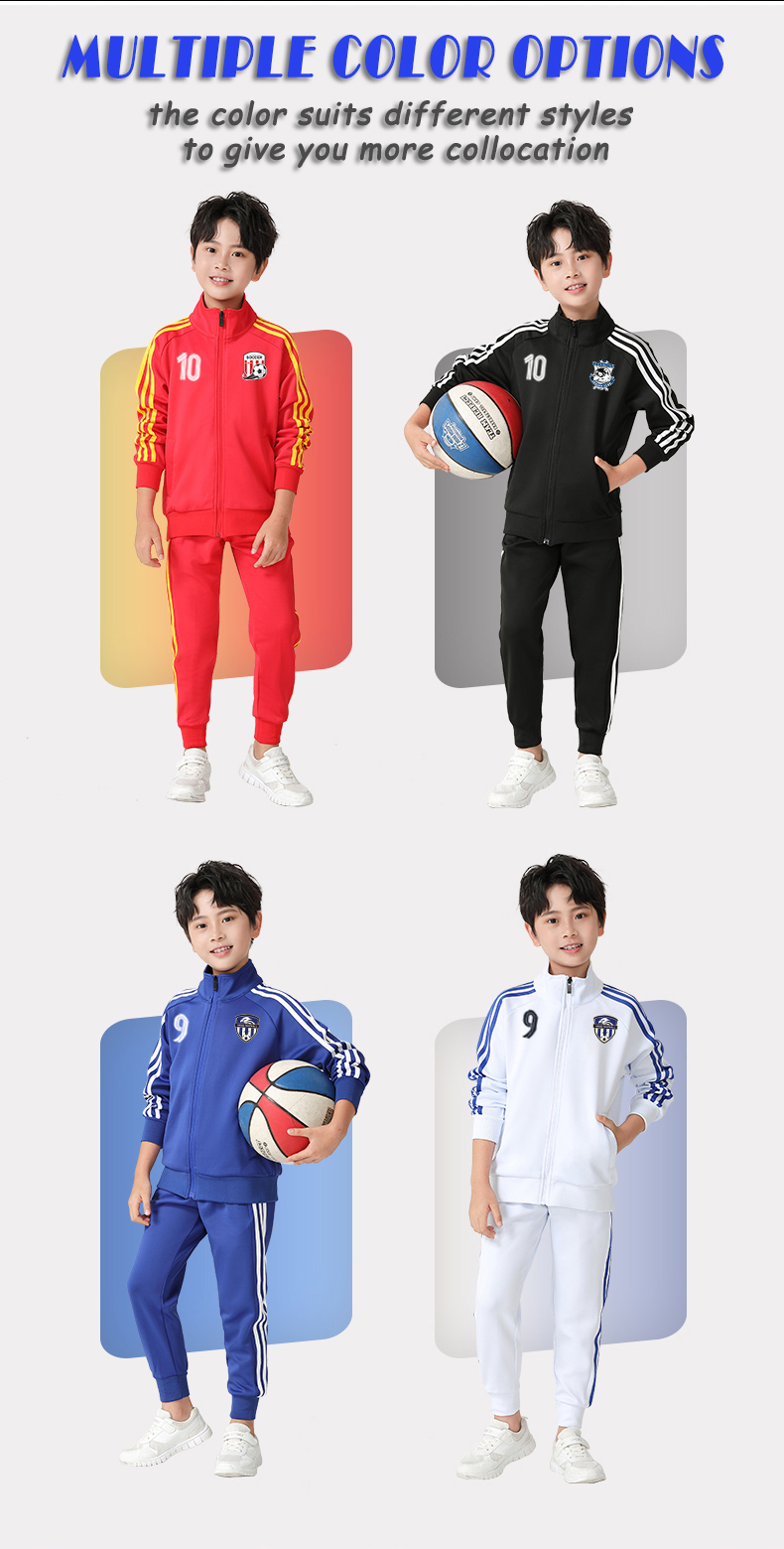 Children's football training suit men's autumn winter team wear group customized soccer jersey long sleeve game warm-up uniform