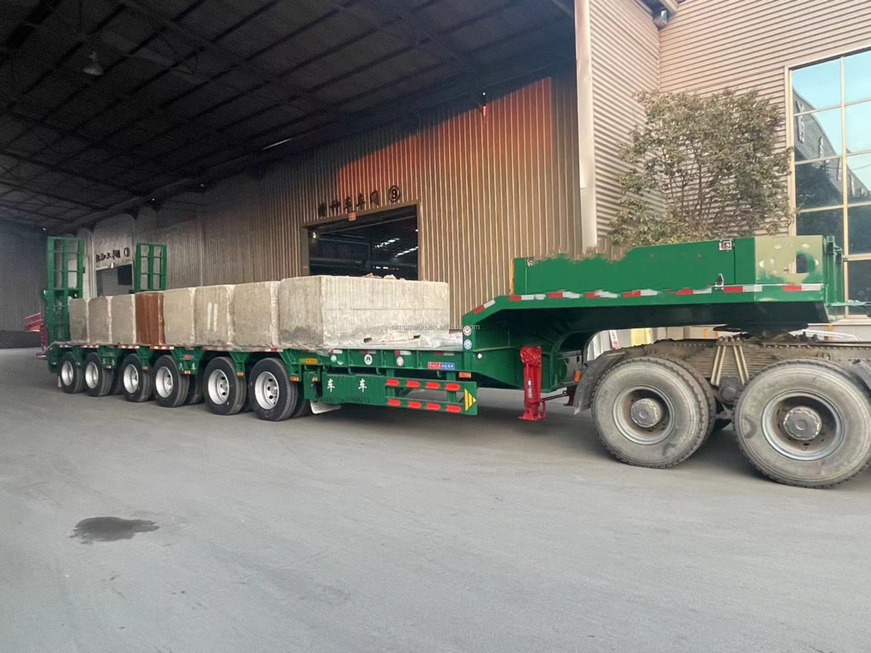 CIMC Heavy 6 Axle Low Bed Semi-Trailer Steel Material Truck Trailers with Performance