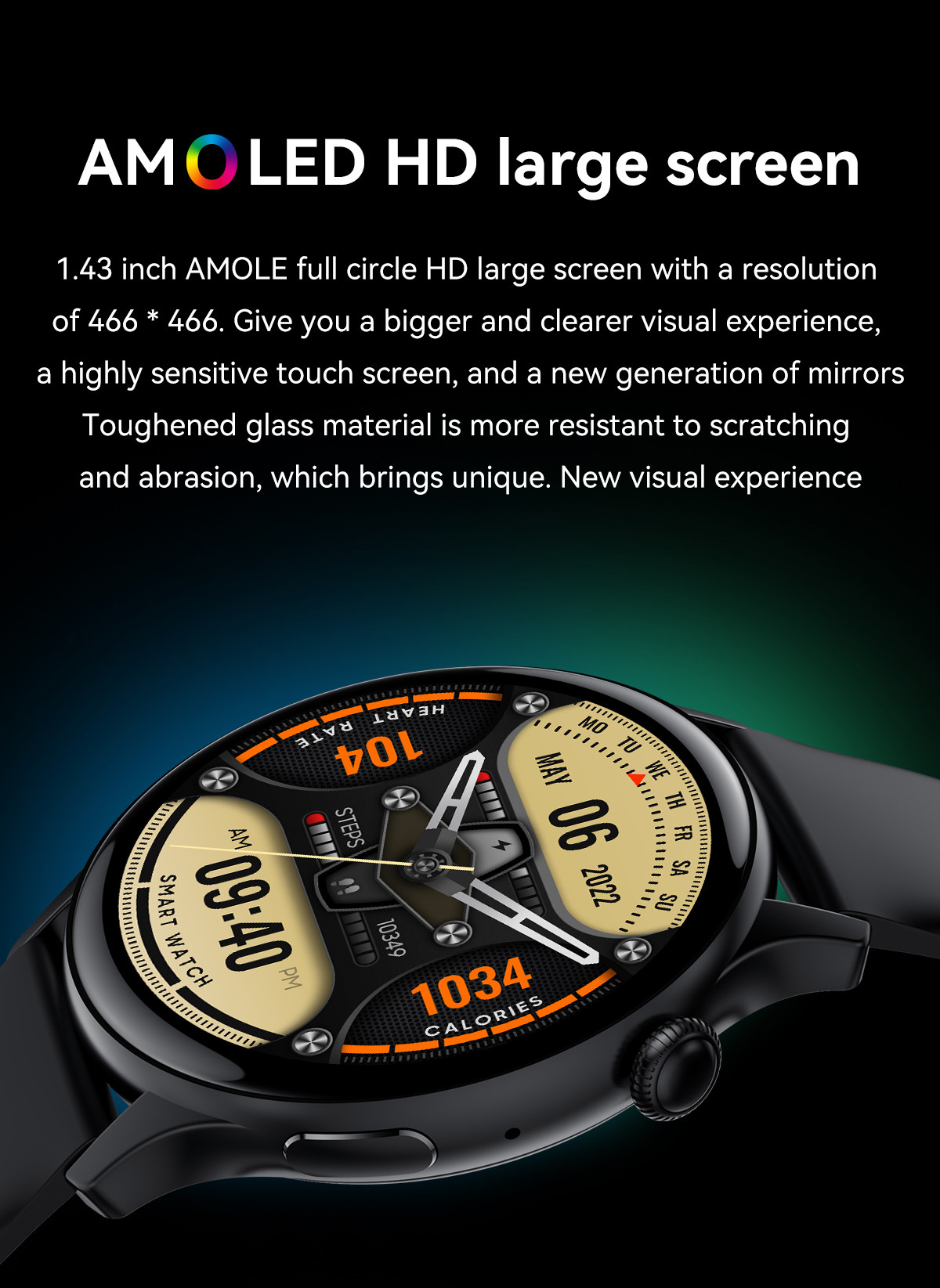 HK85 Ladies Bluetooth Smart Watch 1.43 Amoled Bt Calling NFC Health Monitor