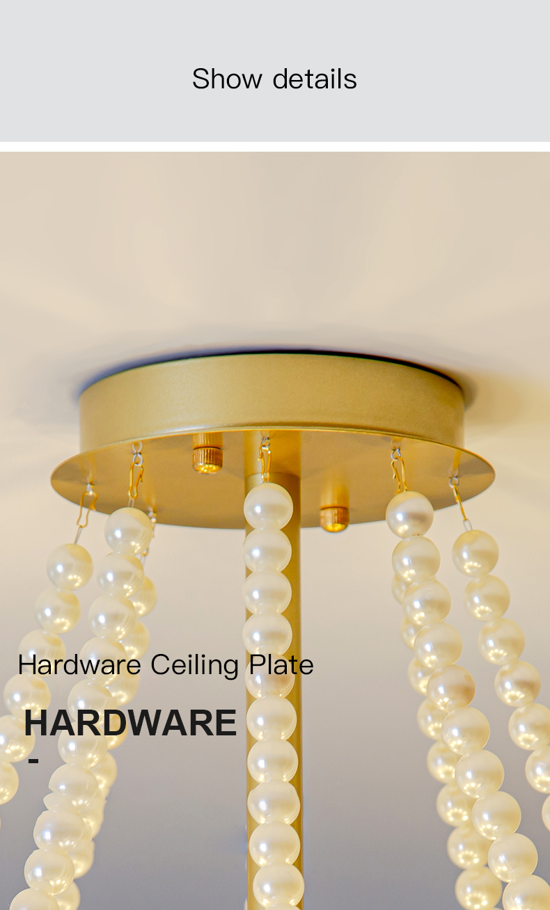 Modern Led Chandelier For Living Room Frosted Glass Luxury Shell Chandelier Lamp(WH-CY-247)