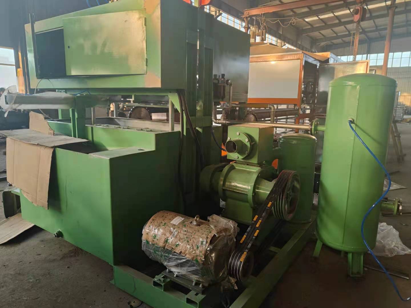 Green Color Paper Egg Carton Making Machine With Low Energy Consumption Egg Tray Production Line Egg Tray Machine