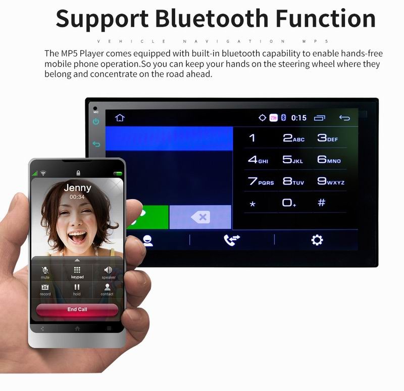 Ouchuangbo android 5.1 car MP5 audio gps stereo radio support 3G WIFI 1024*600 quad core
