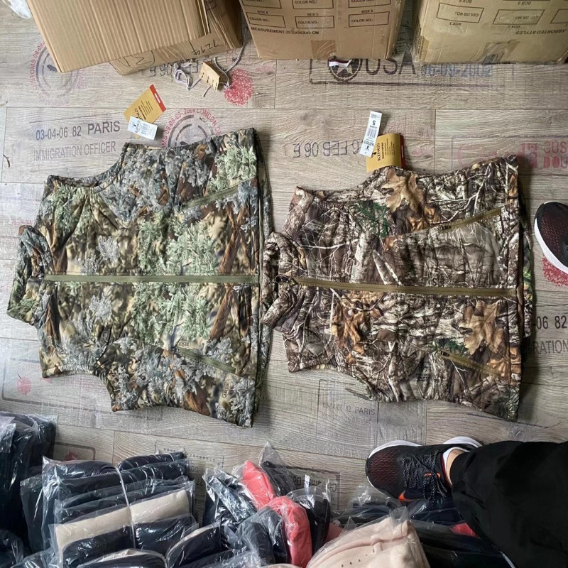 High Collar Camo Print Utility Gilet Vest With Thermo Reflective Lining