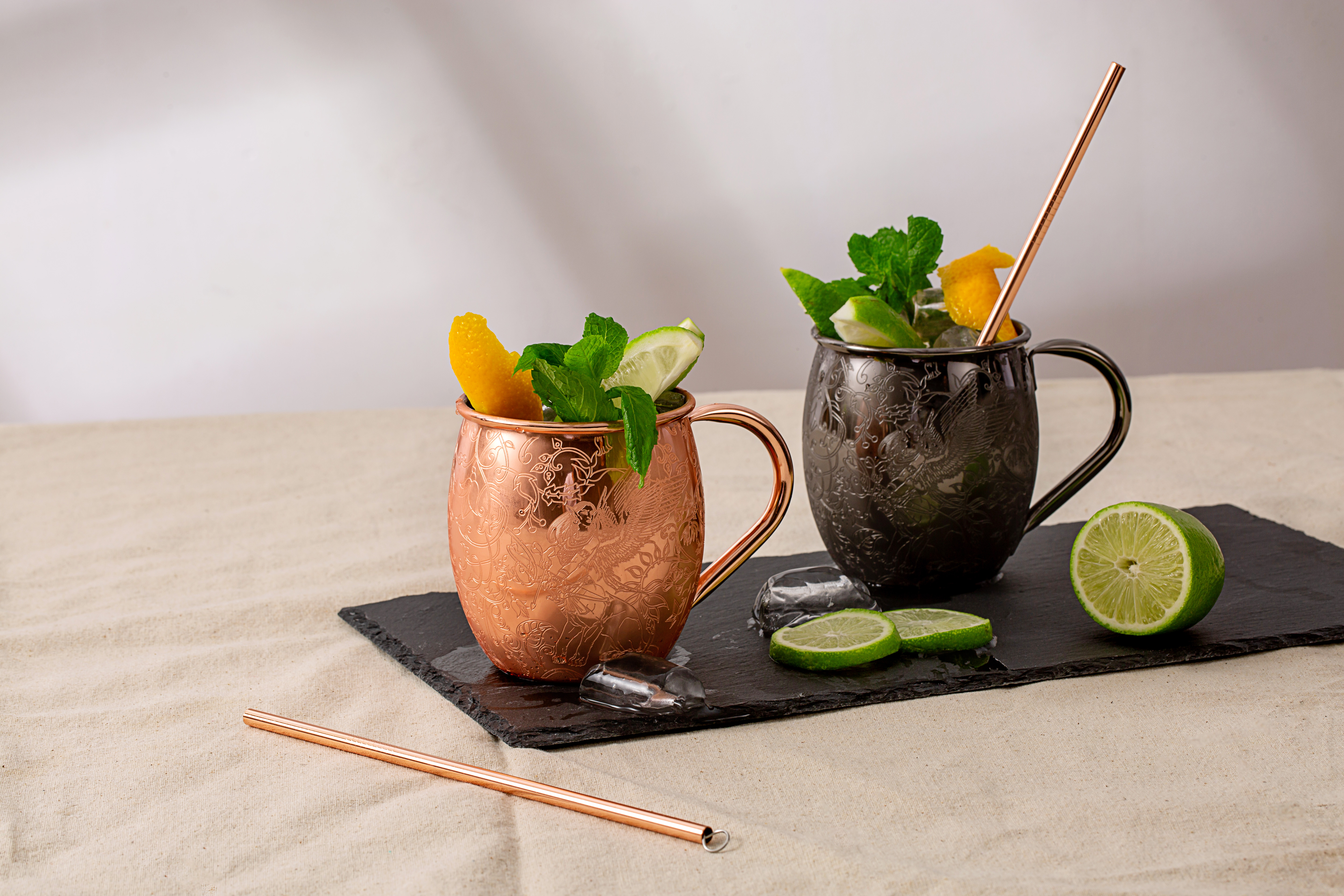 Large 18oz Moscow Mule Mugs Stainless Steel Copper Wine Cup With Classic Handle