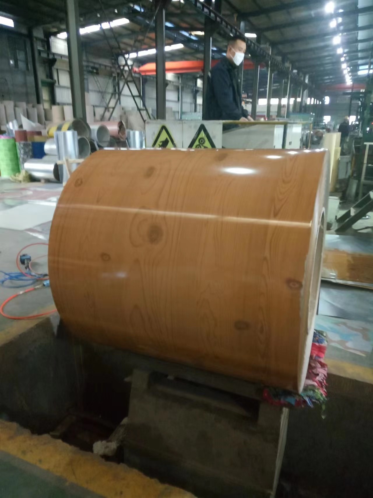 1.2mm PVDF Wood Grain Aluminium Coil 3003H24 Printech Color Coil 50-Year Warranty Printech Color Coated Coil