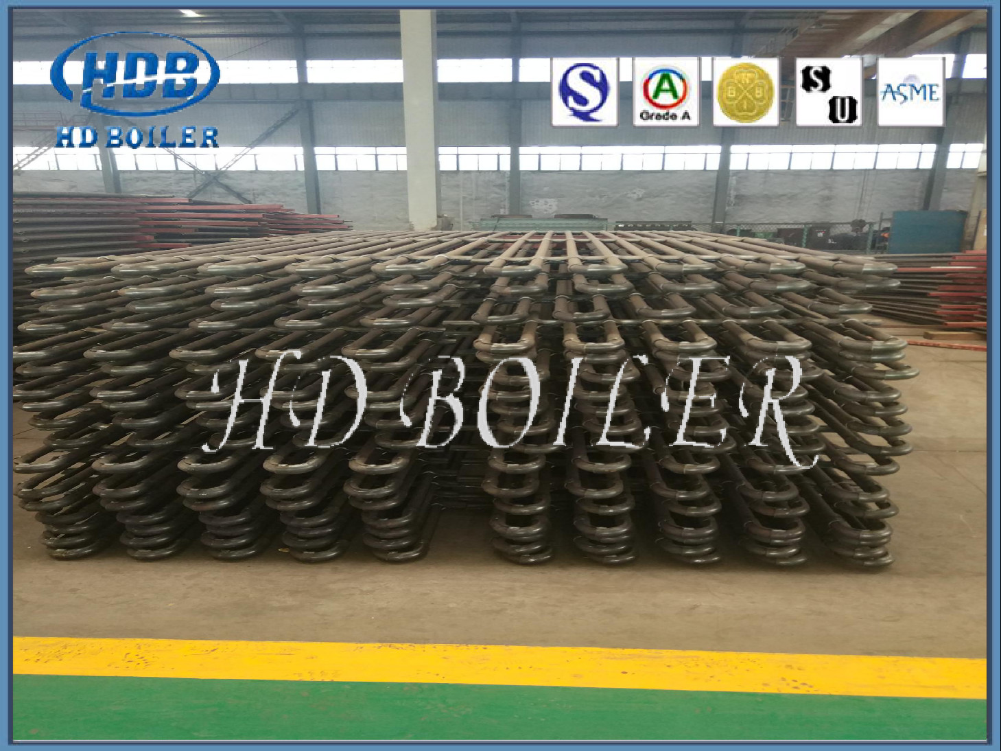 Fire / Water Tube Boiler Economiser In Thermal Power Plant , Painted Surface Treatment