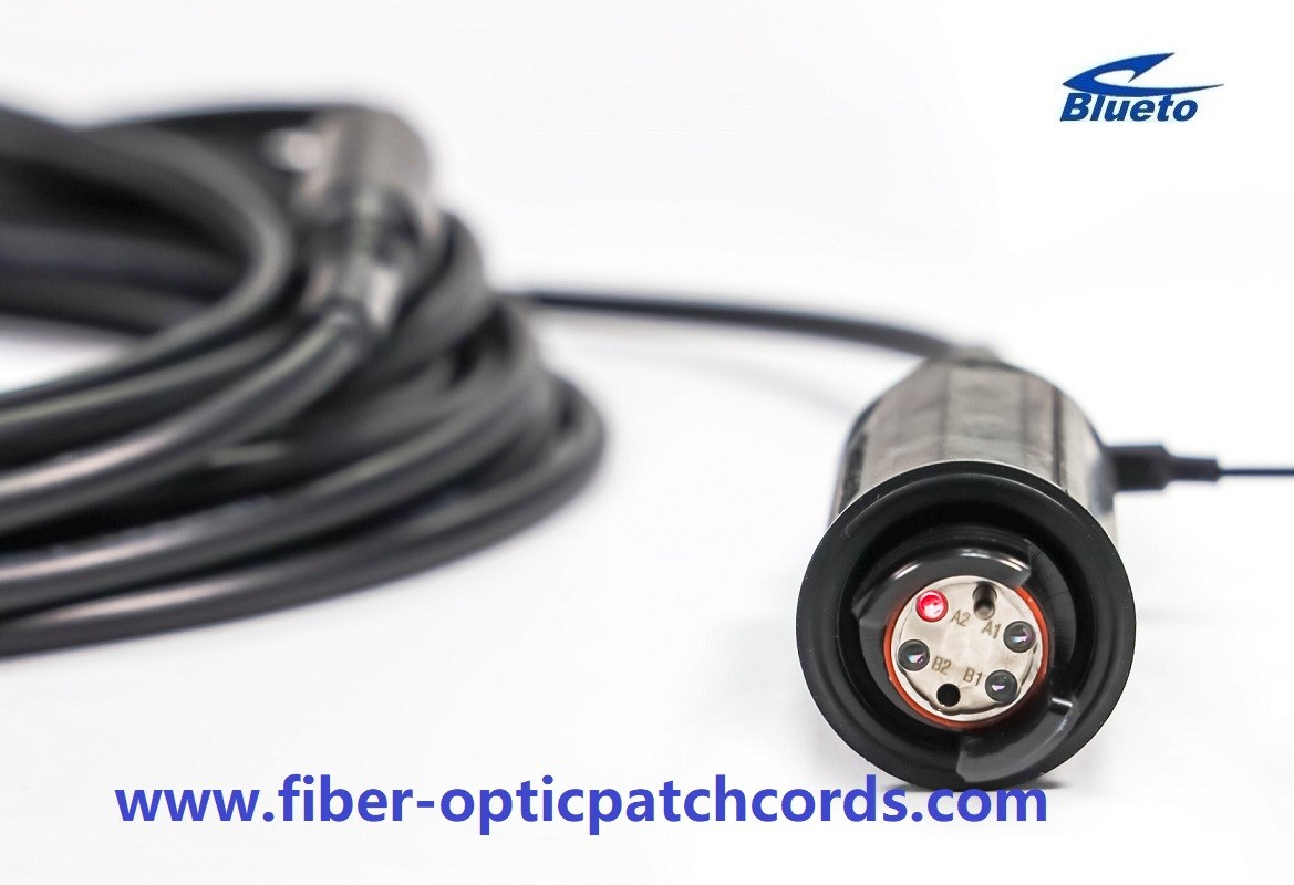Optical Fiber Expanded Beam to LC 2core Multi Mode Hybrid Cable Harsh Environment Expanded Beam Filed Deployment