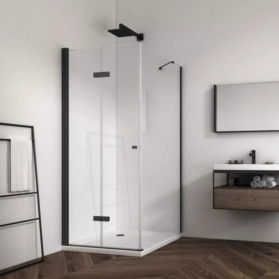 Modern Corner Tempered Glass Shower Enclosure Sliding Bathroom Glass Door