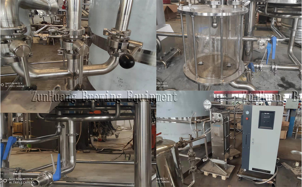 Micro 7 Bbl Brewing System HLT Fire Direct Heating Sus 304 Beer Fermenter