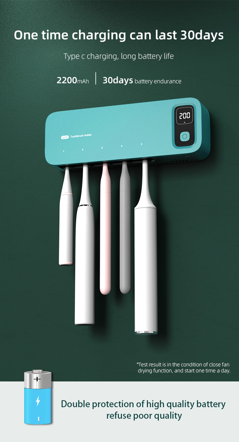 White Smart Toothbrush Disinfection Case With IPX7 Waterproof And RoHS Certification
