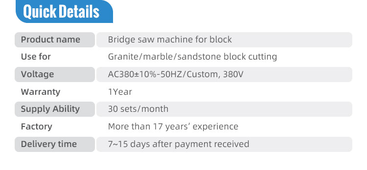 Stone Block Cutting Machine for Granite Marble Slab Professional and Customizable Cuttin