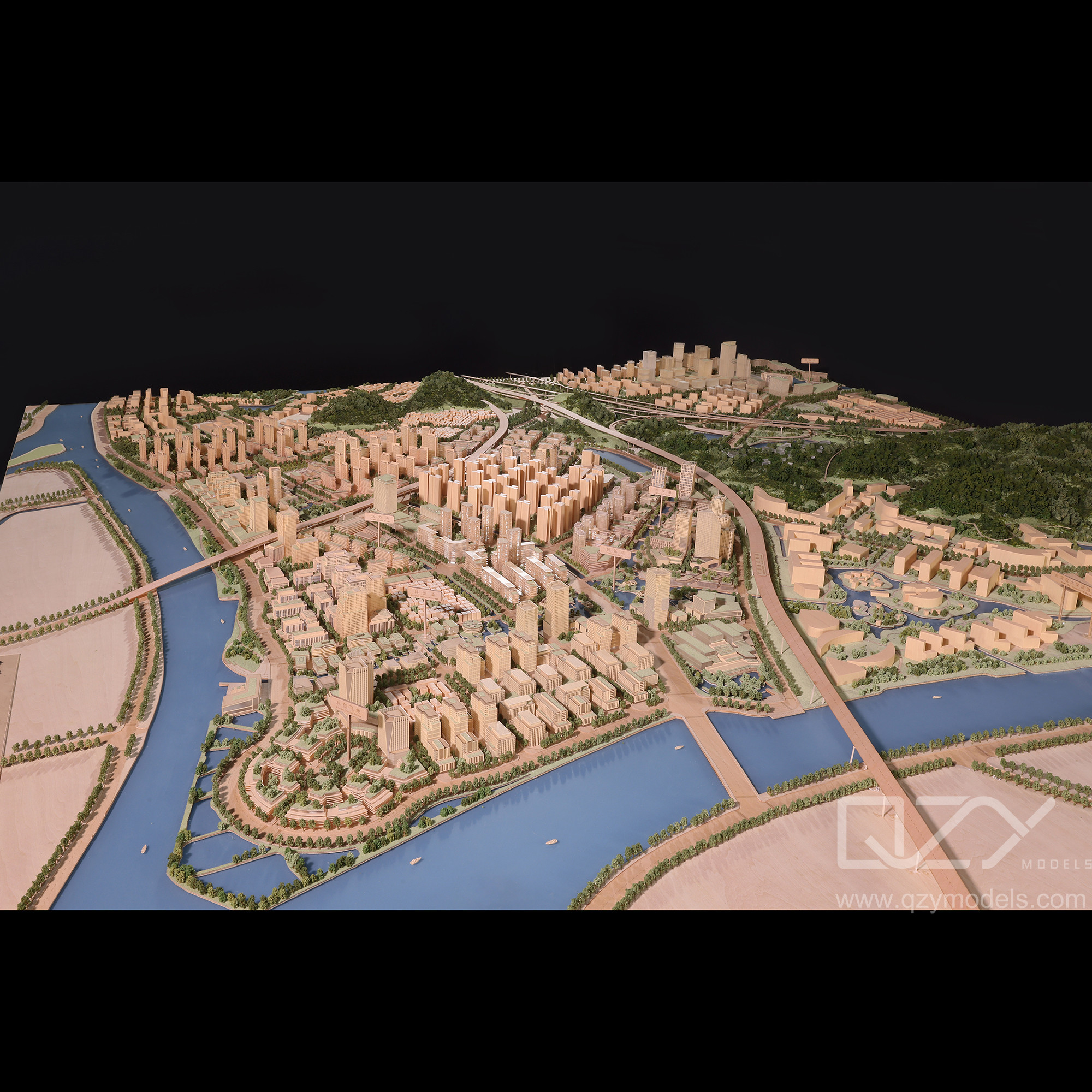 A 1/1500 Scale Model of Dongguan Weiyuan Island Urban Design Competition