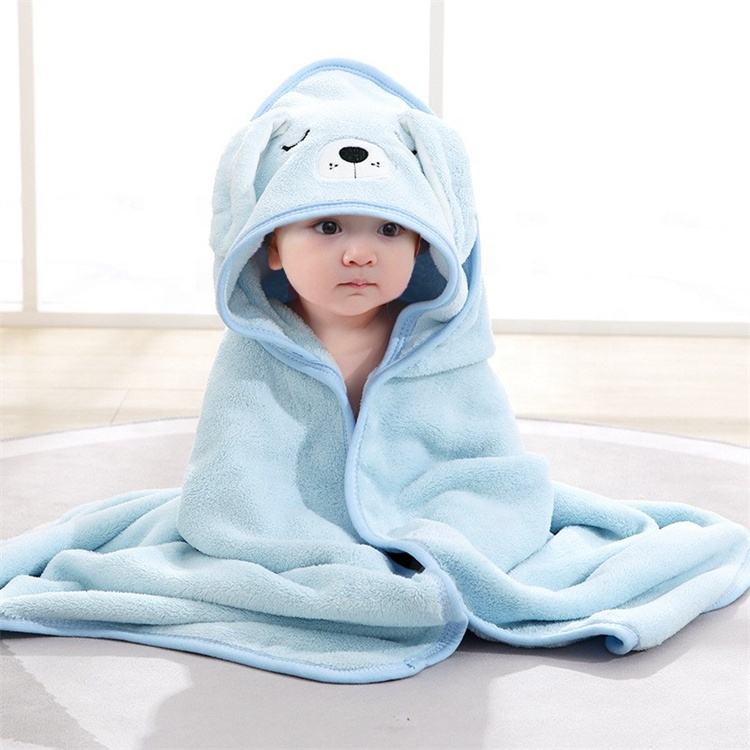 Customized Children's Bathrobe Set Soft and Absorbent Hooded Towels for Babies