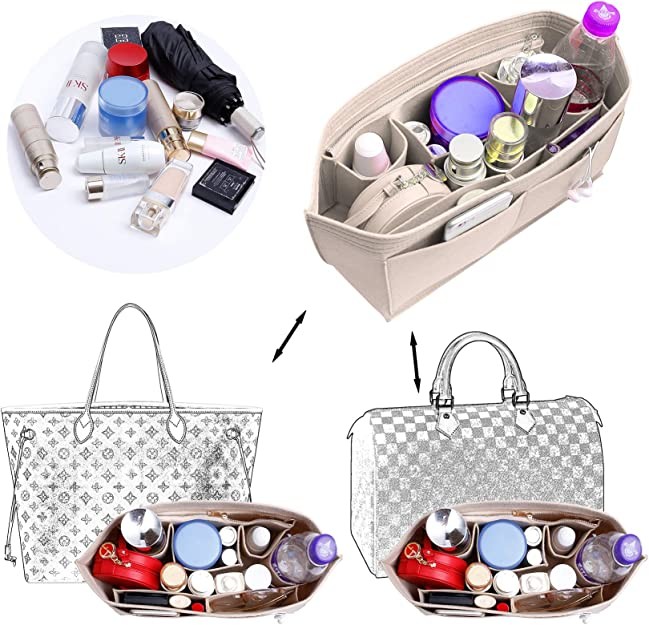 Portable DOXO Wallet Storage Felt Shopper Bag With YKK Zippers