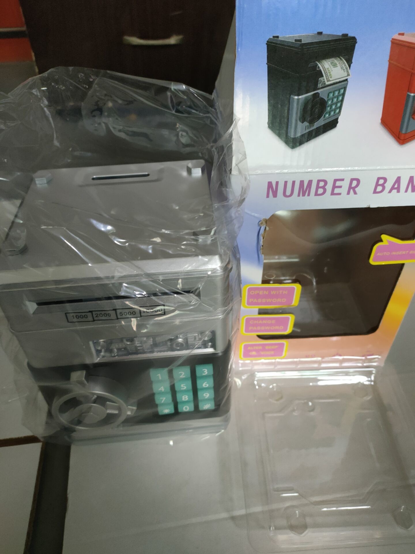 300g 2 Color Password Protected Piggy Bank For Kids Stock Coin
