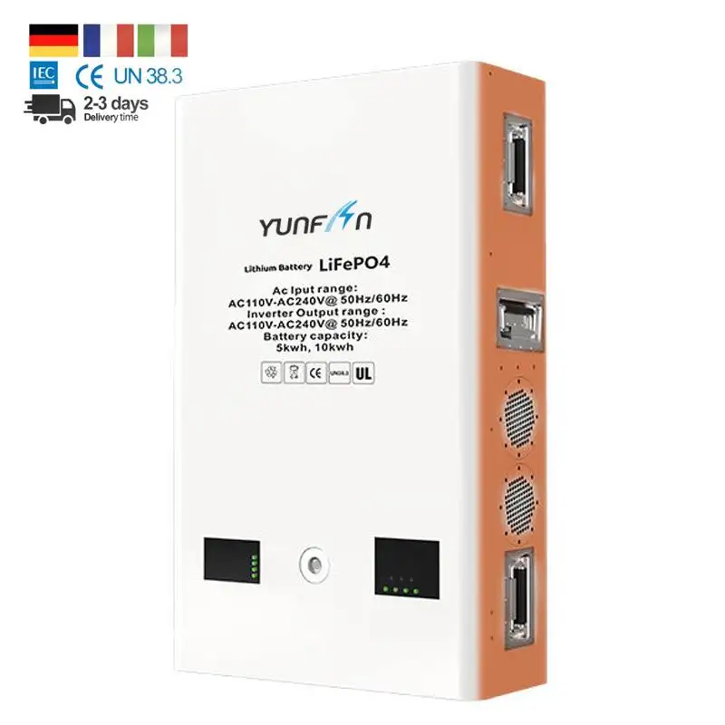 10KW 51.2V Household Storage Battery Wifi Stackable Home Battery