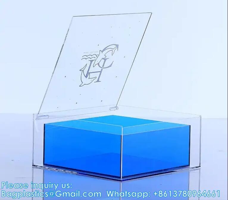 Wholesale Color Acrylic Transparent Box Double Layer Plexiglass Storage Box Bridesmaid Accompanied Gift Box