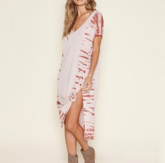 Fashion Women Longline Loose Long T Shirt Baseball Dress With Printed
