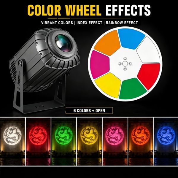 High Power 300W LED Outdoor Zoom Gobo Projector Dynamic Floating Effect