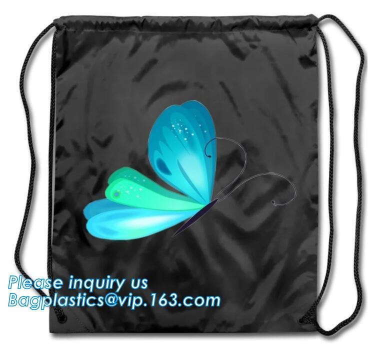 Promotion Custom Eco Friendly Sublimation Polyester Folding Shopping Bag,Promotional Sports Gym Sack Polyester Drawstrin