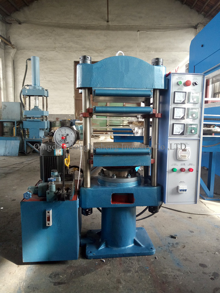 Semi Automatic Steam Heating Hydraulic Press 50T Rubber Mat Making Machine