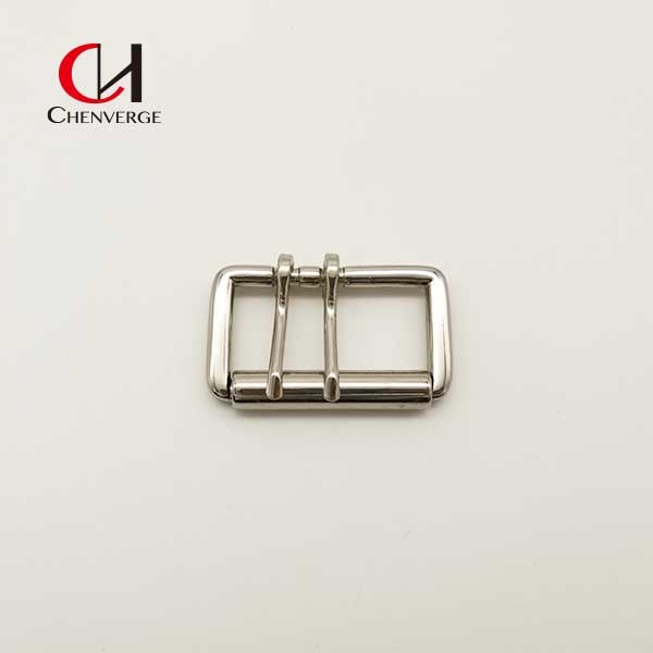 Antiwear Rustproof 2 Prong Belt Buckle , Zinc Alloy Double Pin Belt Buckle