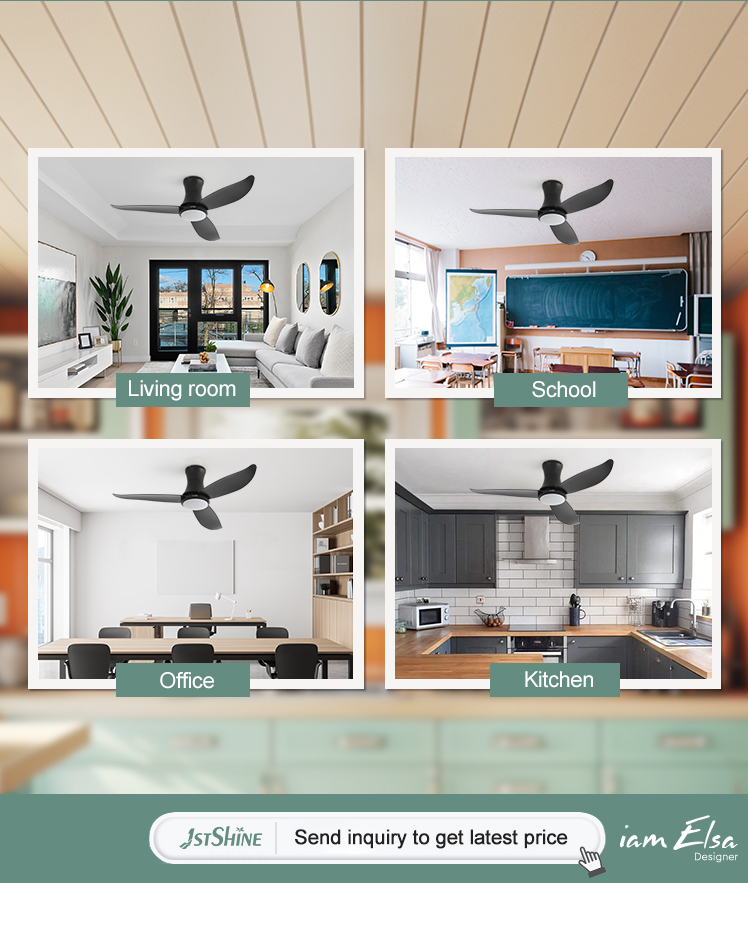 Remote Controlled 42 Inch LED Ceiling Fan with ABS Blades and 3 Color Light Source