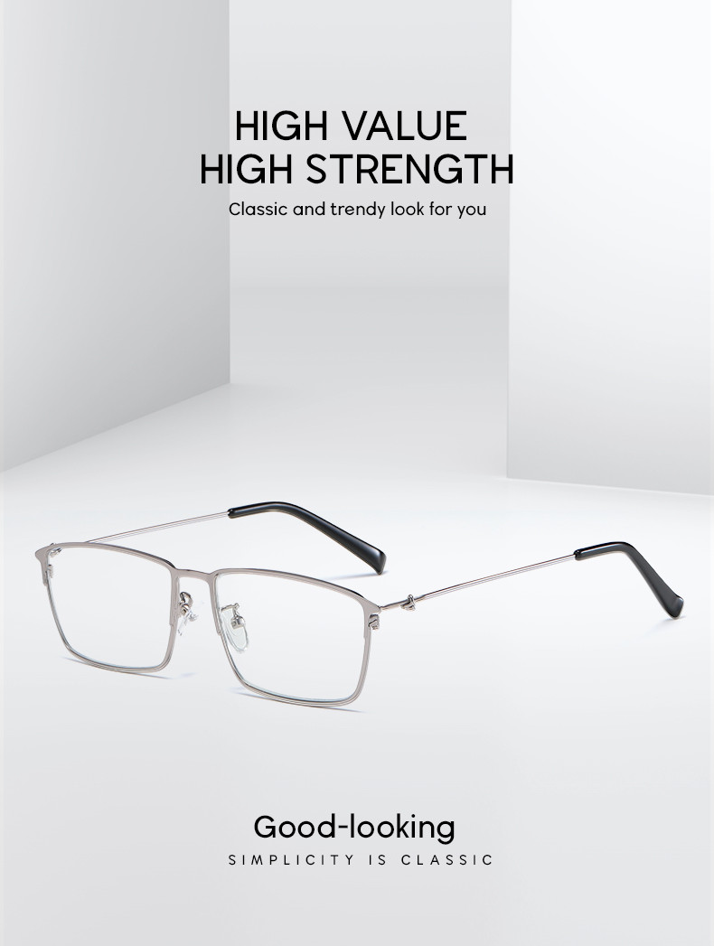Light Gun Color Mens Metal Frame Reading Glasses Readers 140MM