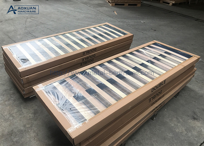 Double Wood Slatted Foldable Platform Bed Frame