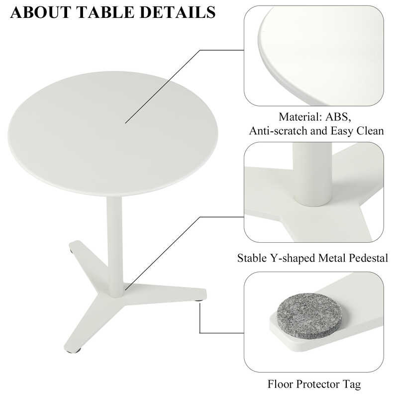 Tomile White Round Bistro Table
