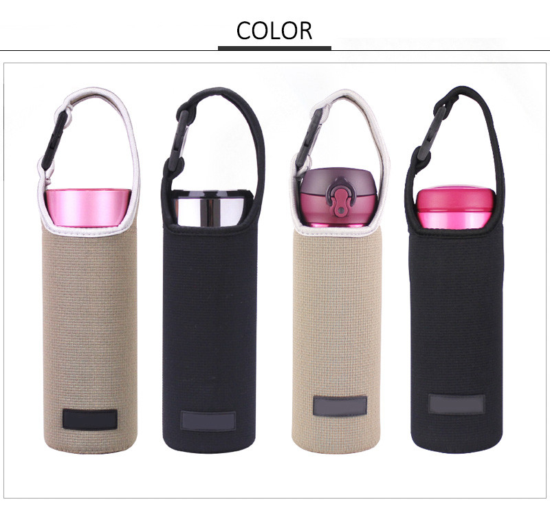 Custom Logo Pure Color Insulated Neoprene Water Bottle Sleeve