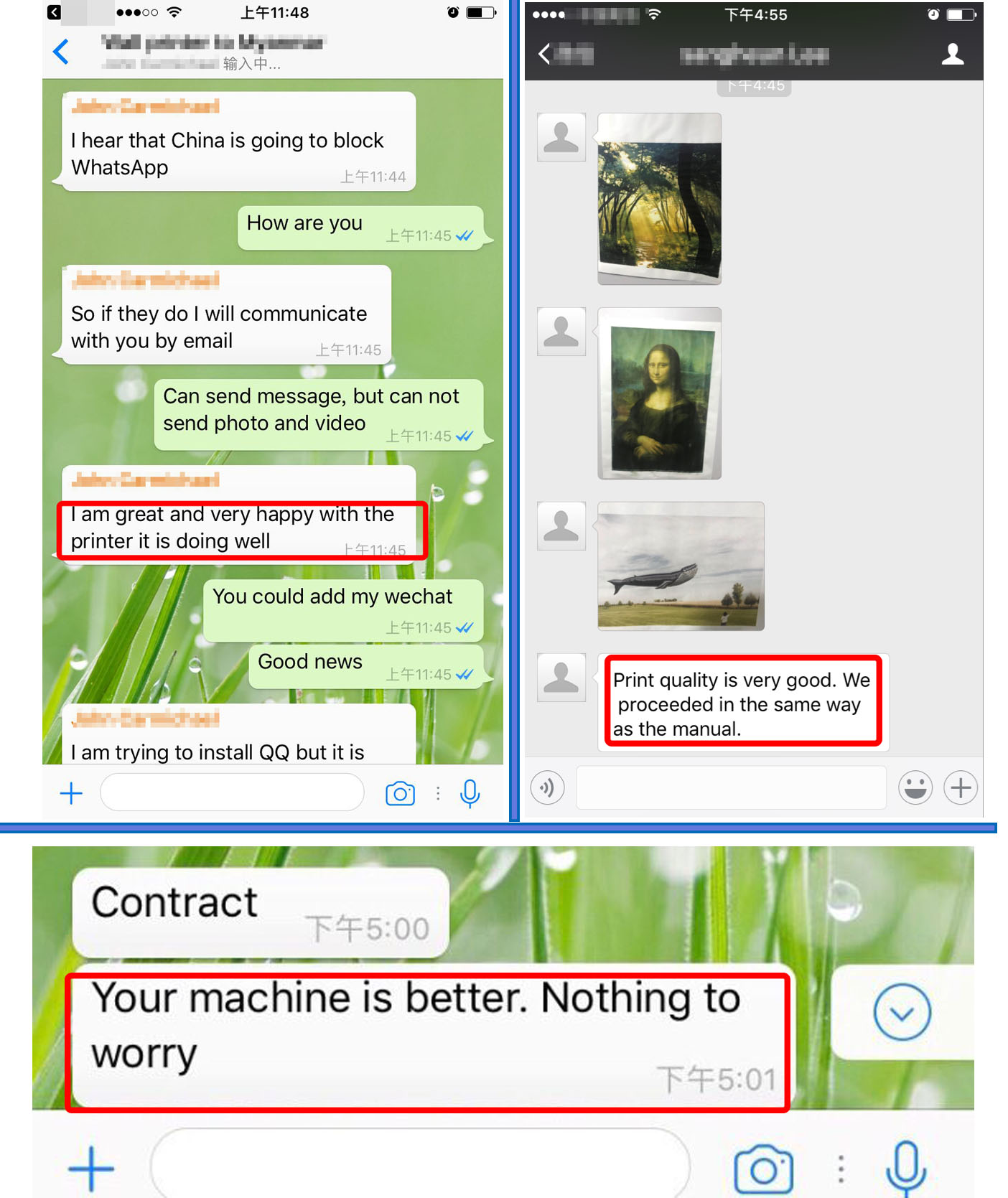 UV 3D Picture Printing Machine Feedback