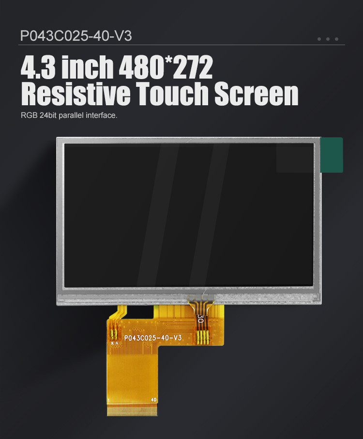 Polcd ST7262E43 4.3 Inch Lcd Screen 480X272 Touch Screen Lcd 6 O'Clock