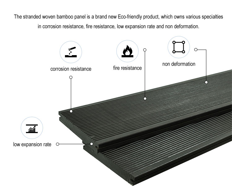 Durable Hardwood Bamboo Deck Tiles Corrosion Resistance For Outdoor Gazebo