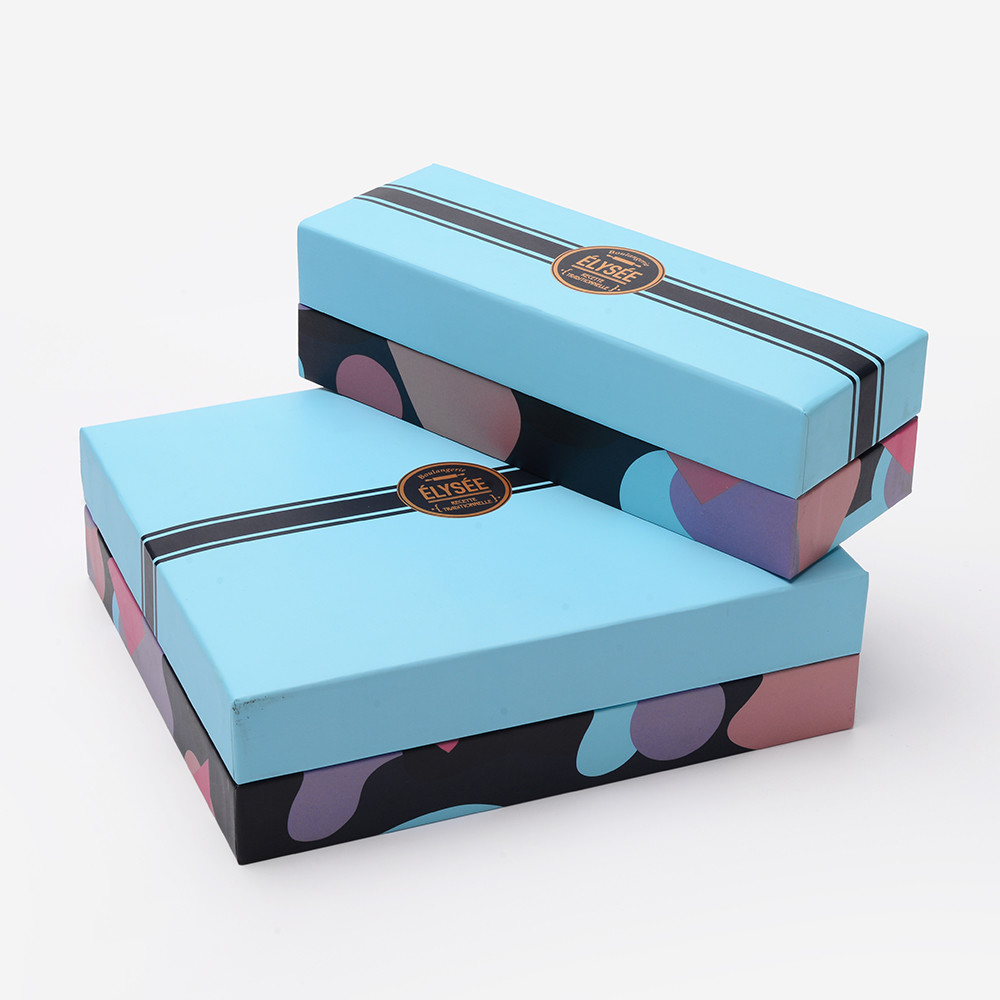 Custom 6 Macaron Chocolate Gift Pack Boxes With Plastic Blister Insert