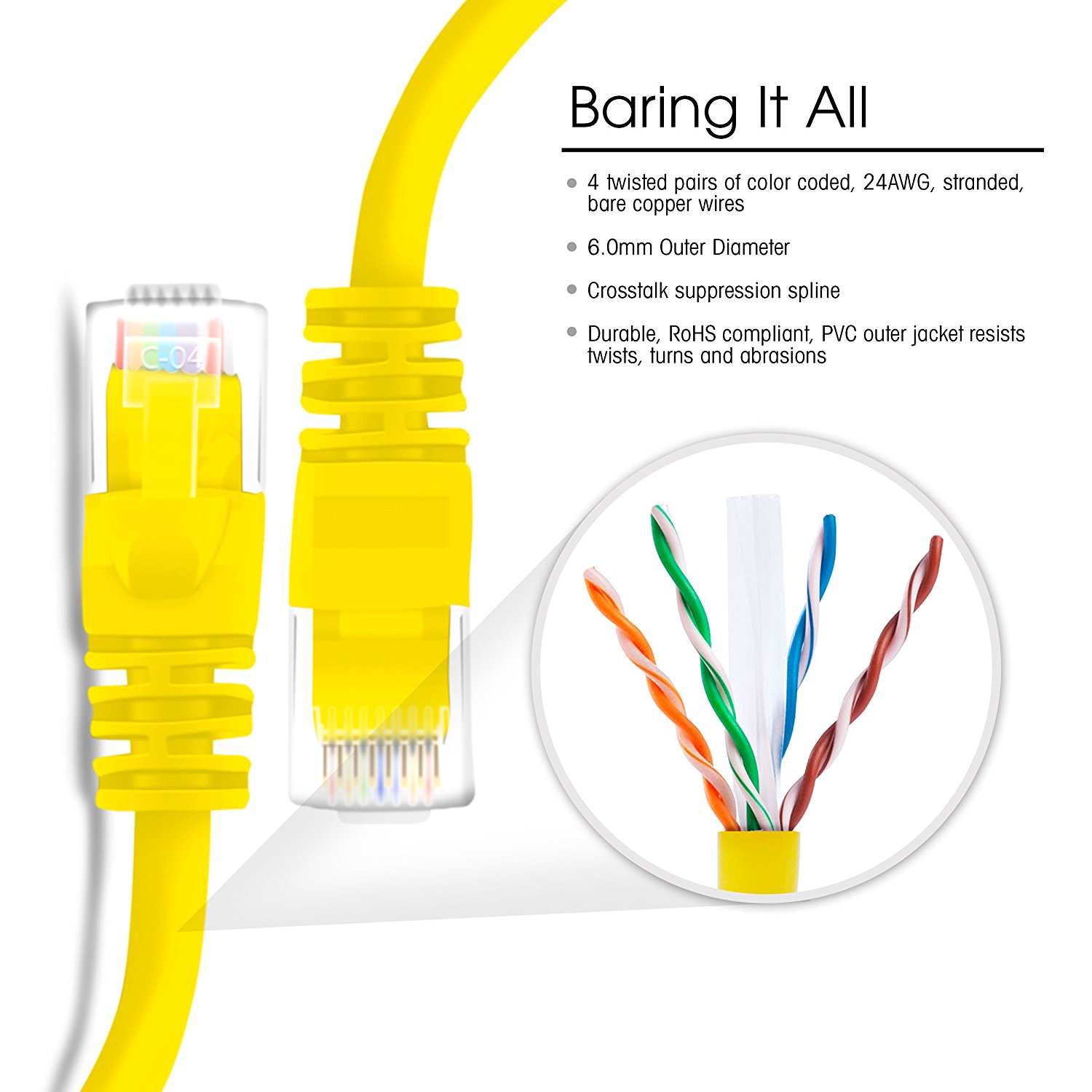550MHz 10Gbps RJ45 8p8c Extension Patch Cord 305m Cat5e Extension Cable