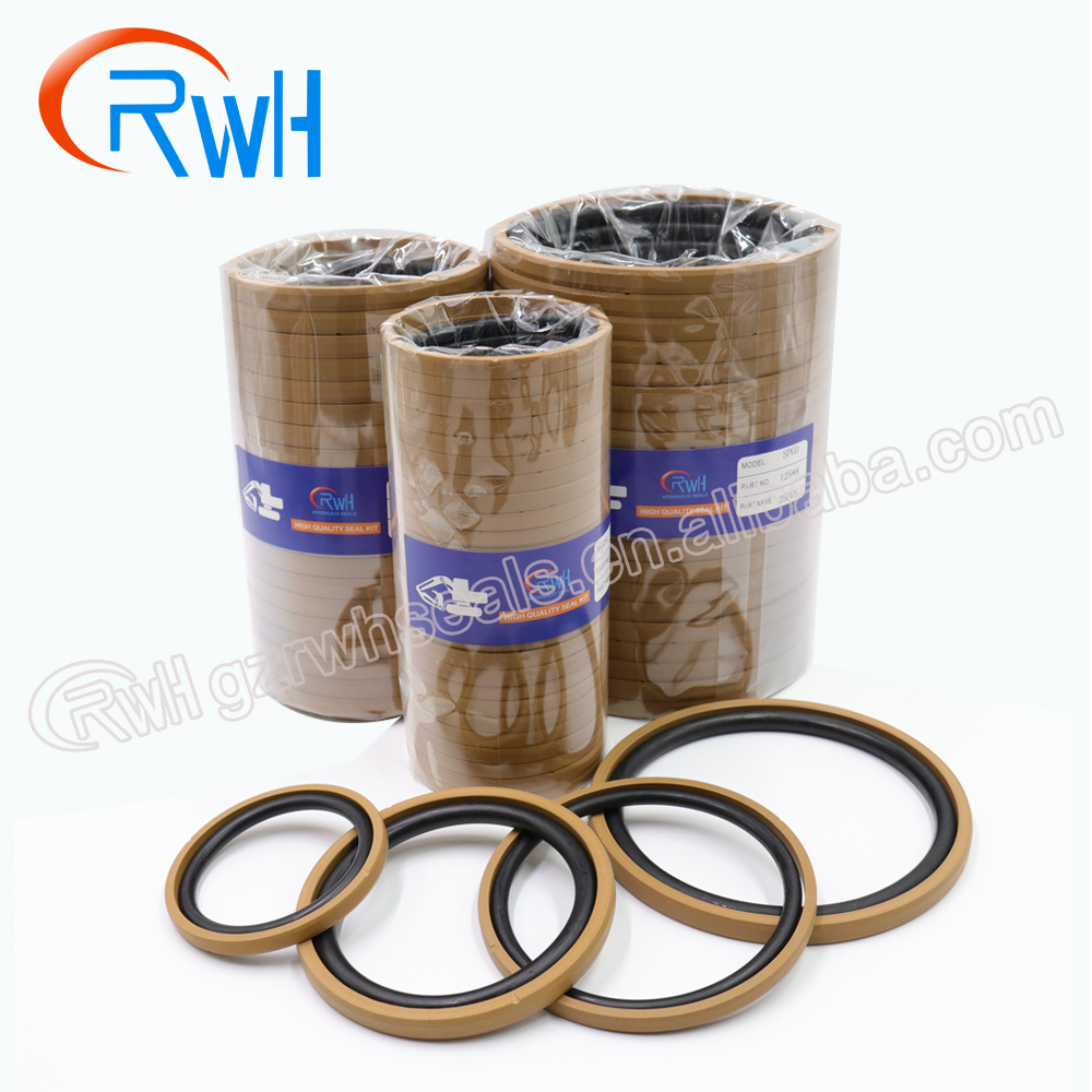 Construction Equipment Hydraulic Piston Seal NBR Material Golden Color