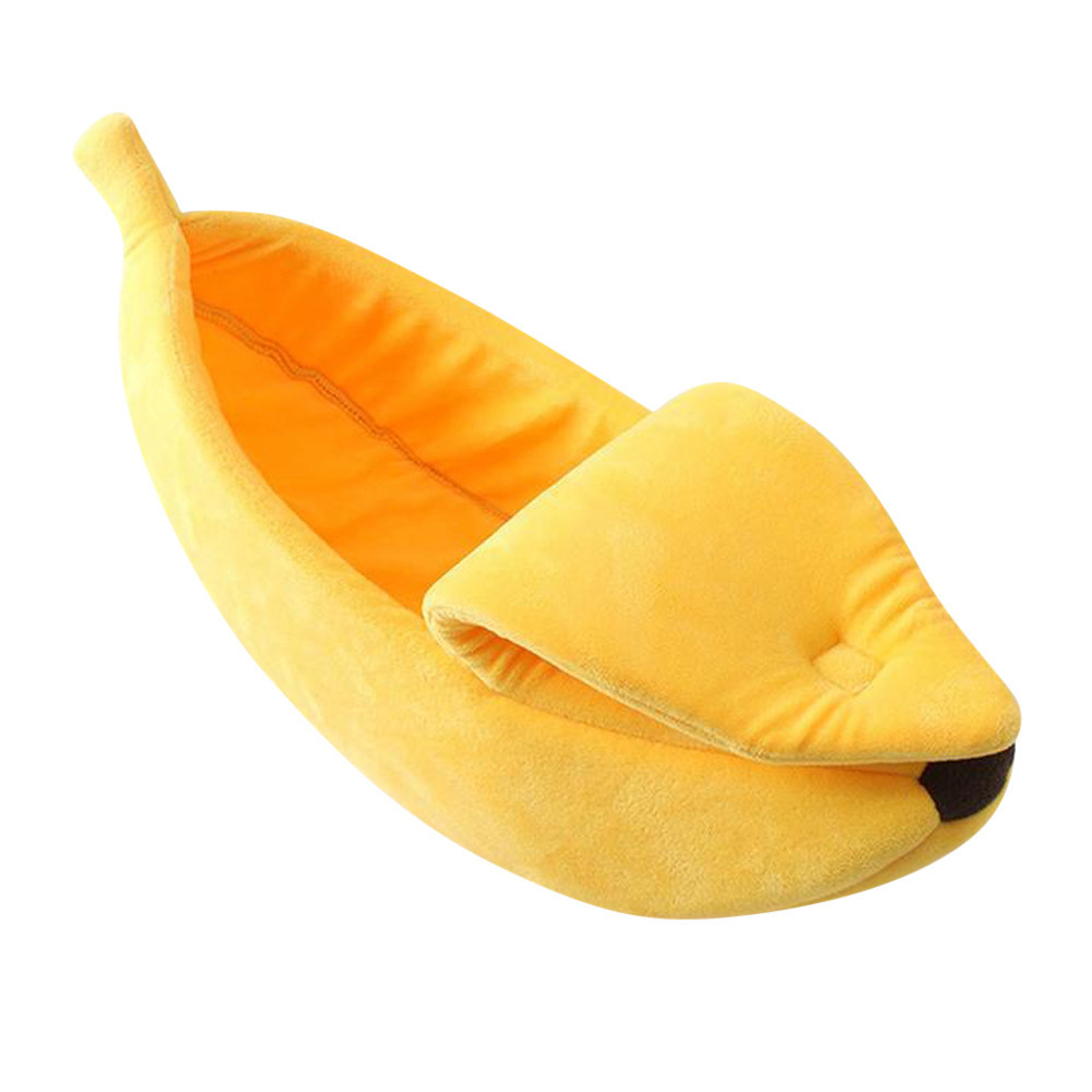 Banana Shape Unusual Cat Beds , Warm Winter Cat Bed Not Easy Deformation