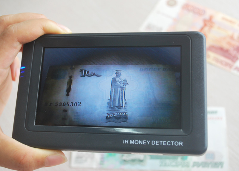 Mini Electronic Money Detector With LED Display Royal Electric Bill Bank Money Detector IR EURO MONEY DETECTOR