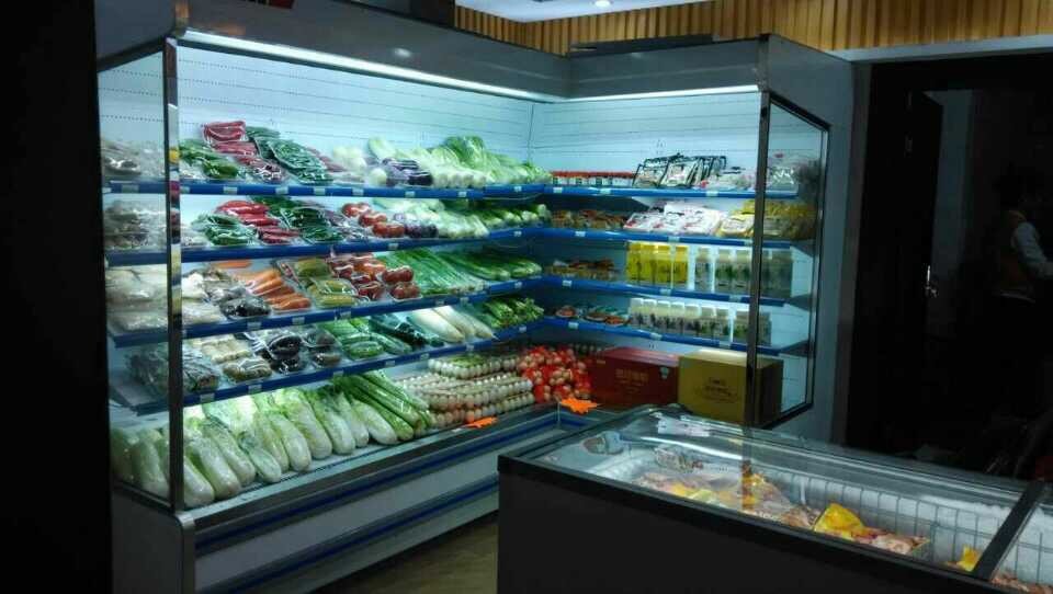 Commercial Open Display Refrigerator For Supermarket With Customized Size