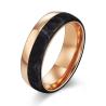 Buy cheap 2025 New Arrival Plated Gold and Rose Gold Forged Carbon Fiber Wedding Bands from wholesalers