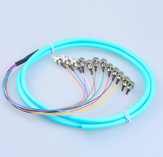 12 Core Bundle Pigtail Fiber Optic Patch Cord 1 Meter Customized Length Ftth Fiber Optic Jumper