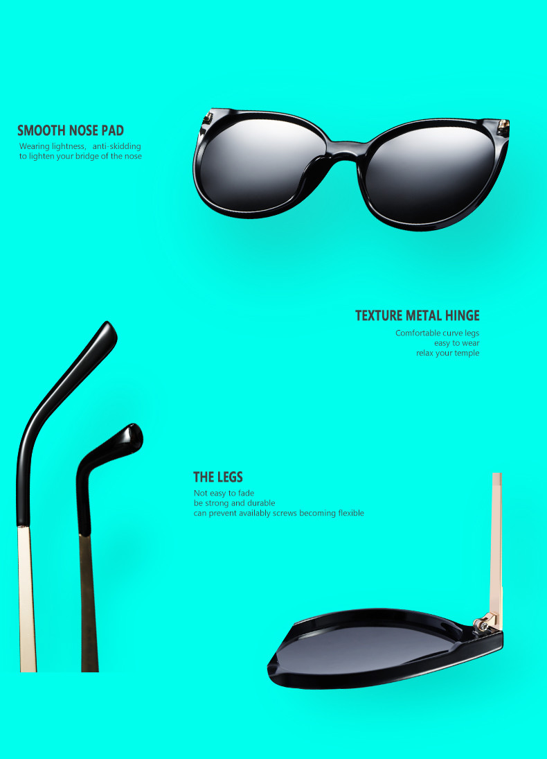 Unisex Metal UV400 Vintage Sun Shades Girls 150MM Retro Cateye Sunglasses Women